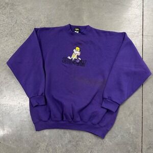 Vintage Space Jam Sweatshirt Adult XL Purple Lola Bunny Looney Tunes Embroidered